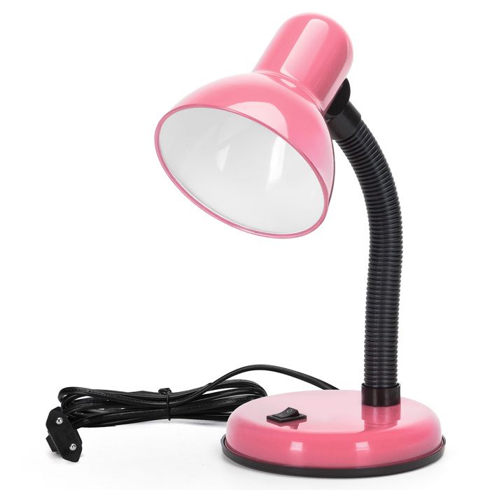 Aigostar Lampe Table Vintage E27 Col Réglable Rose Ampoule Non Incluse