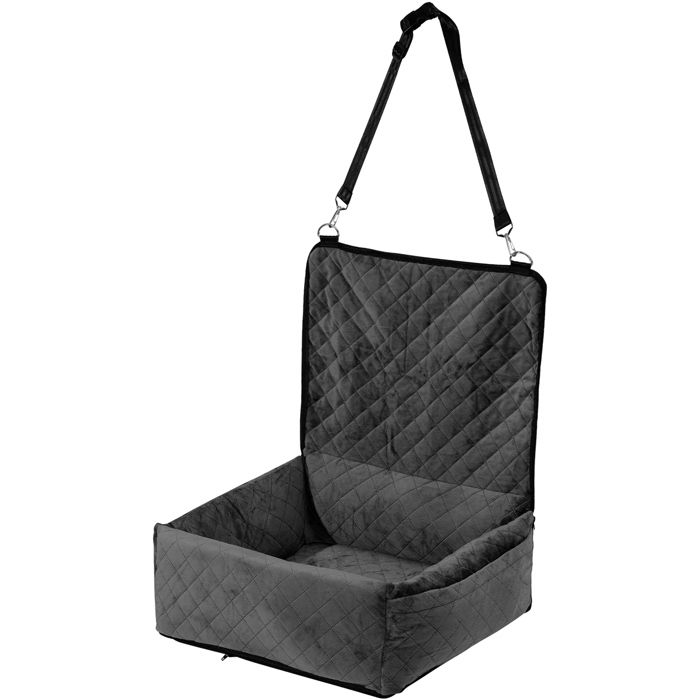 Meilleurs prix pour Siège Auto pour Chien - DUOKU - Rehausseur Confortable - Noir - 18 kg - Velours Matelassé