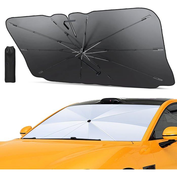 Pare-soleil Voiture 145x85 Cm - Protection UV, Anti-chaleur, Pliable Avec Sac