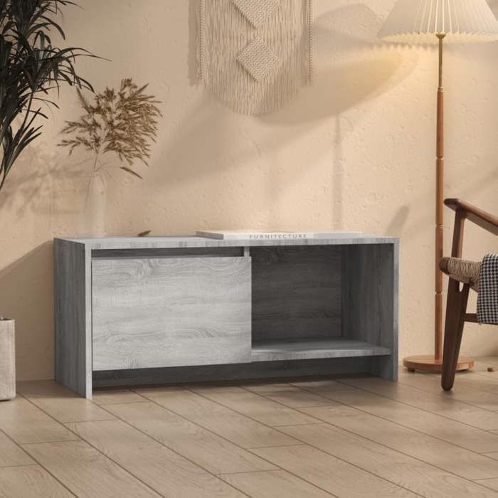 Meuble TV scandinave - Chêne sonoma - 90 x 35 x 40 cm - Bois dingénierie - haute qualité