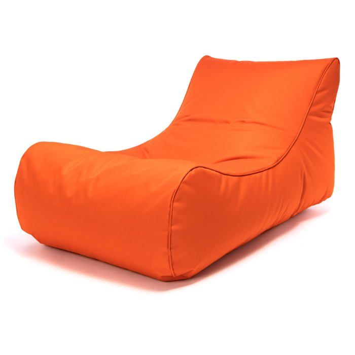 Master Polyester Canapé Pouf Outdoor Pouf Fauteuil Relax Salon 115x65x60cm Orange - Ecopuf