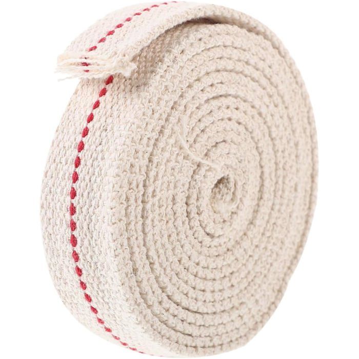 Mèche Coton pour Lampe à Huile Mètres Tressée pour Remplacement Lampe Pétrole Flamme Stable et Accessoire Pratique Label