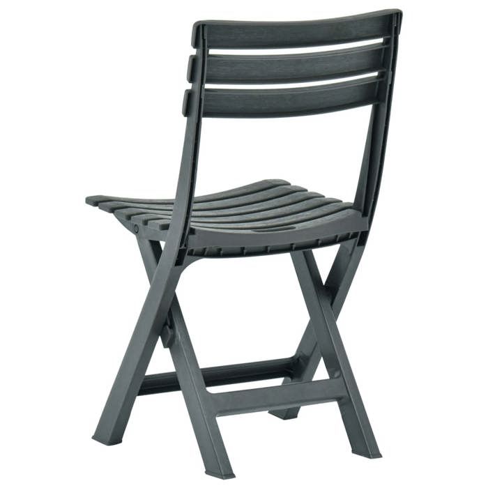Chaises de jardin pliables - (lot de 2) - Meuble de Siège - Plastique Vert CC2054