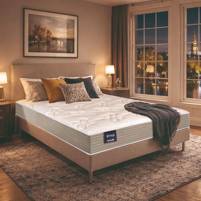 Matelas 160x200 cm ressorts ensachés ferme Dunlopillo Mimosa