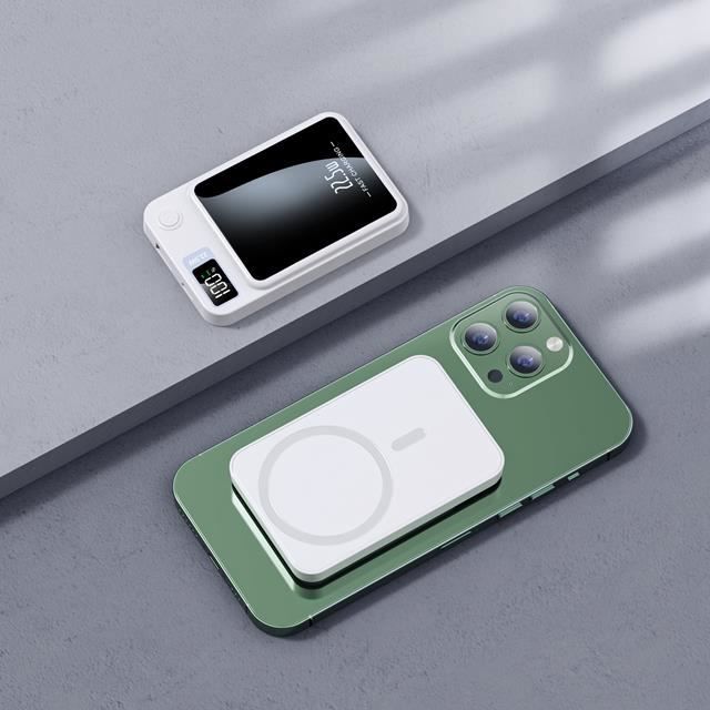 10000mAh Blanc-Batterie externe magnétique sans fil pour iPhone 14 et 13,  Magsafe, batterie auxiliaire, charg - Cdiscount Téléphonie
