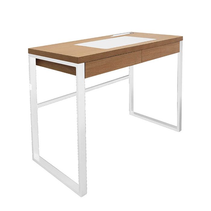 Caleb Bureau Plateau Effet Bois Et Pietement Blanc Achat Vente Bureau Caleb Bureau Plateau Effet Soldes Sur Cdiscount Des Le 20 Janvier Cdiscount