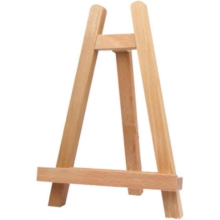 JMIATRY Lot De 6 Petits Chevalets En Bois 27,7 X 19 Cm – Support Table Pour Toile, Photo, Menu, Affiche – Bois Massif Naturel