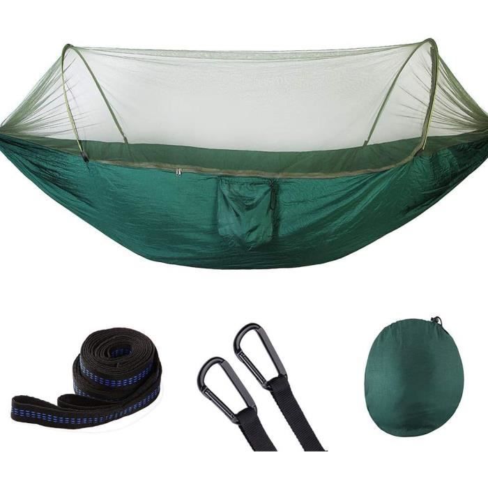 Camping Hamac Set Avec Moustiquaire, 2 Sangles Darbres Carabiners