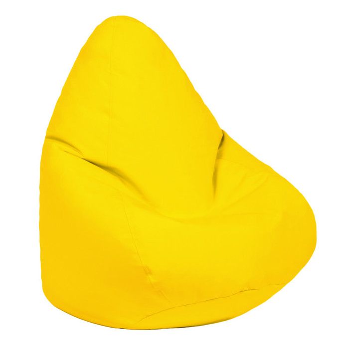 Loft 25 Fauteuil pouf de jeu pour le enfants - Pouf poire à dossier haut résistant à leau - Pouf chaise pour salon - Jaune