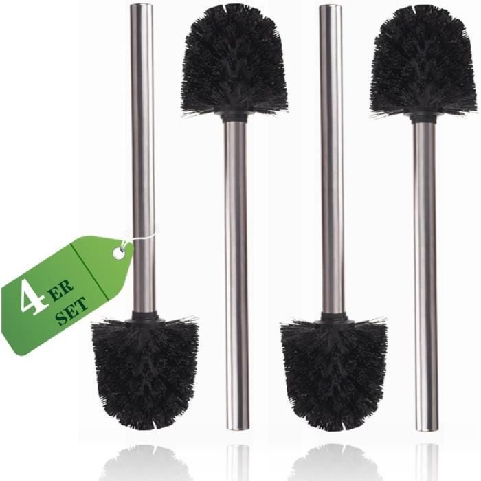 Brosse WC Leadfun Avec Support - Acier Inoxydable, Fermeture Automatique - Nettoyage Profond Toilettes