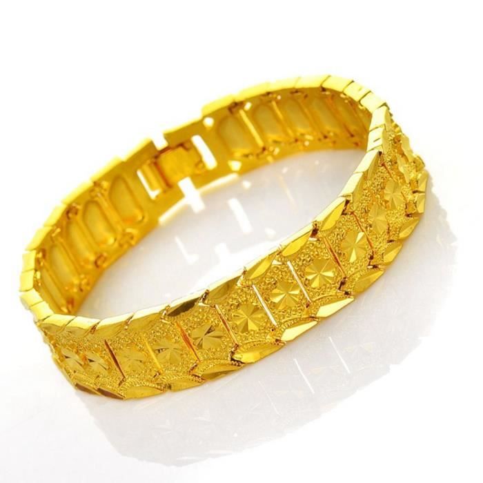 Bracelet Homme En Or Jaune 9 Carats - Type Curb - D'occasion