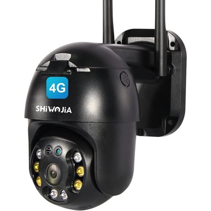 Caméra Surveillance Extérieure 4G LTE Jennov - Solaire, 2K PTZ, Vision Nuit Couleur - Sans WiFi Nécessaire