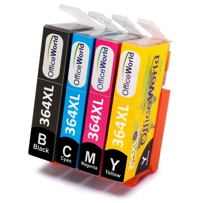 Cartouche Encre Office World OfficeWorld 364XL Pack de Cartouches d'encre,en Remplacement de HP 364