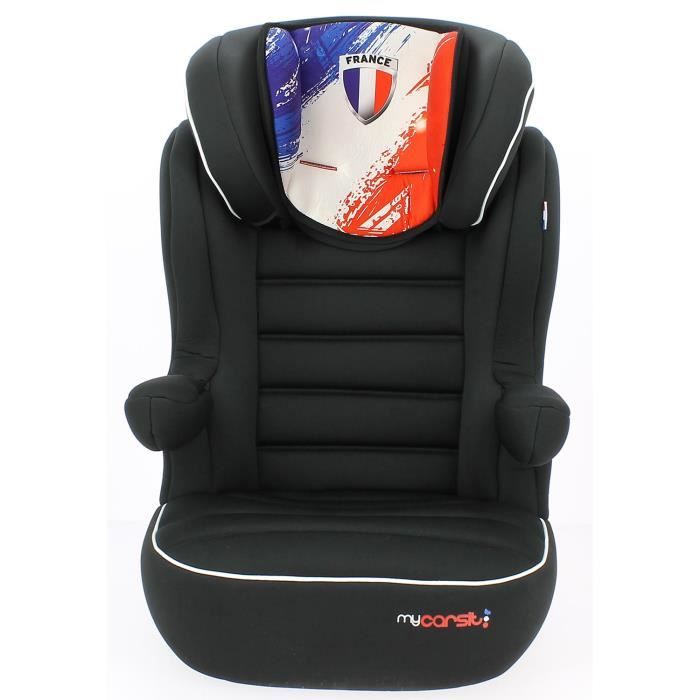 Norme ECE R44/04 Monsieur Bébé ® Siège auto et rehausseur groupe 1.2.3 de 9 à 36kg 100% fabriqué en France 3 étoiles Test TCS Trois coloris 