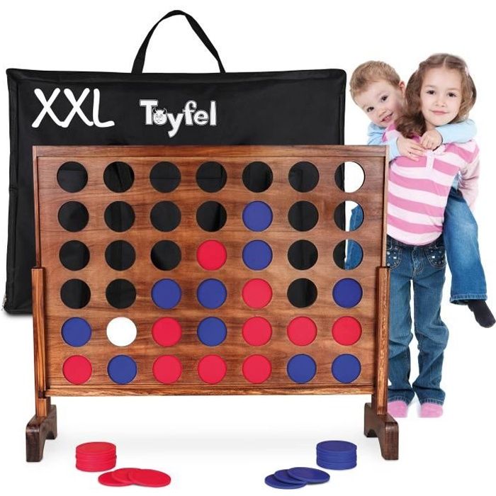 Puissance 4 3D En Bois - Jeu De Stratégie En Bois à Petit Prix. Spécialiste En Jeux Et Jouets En Bois