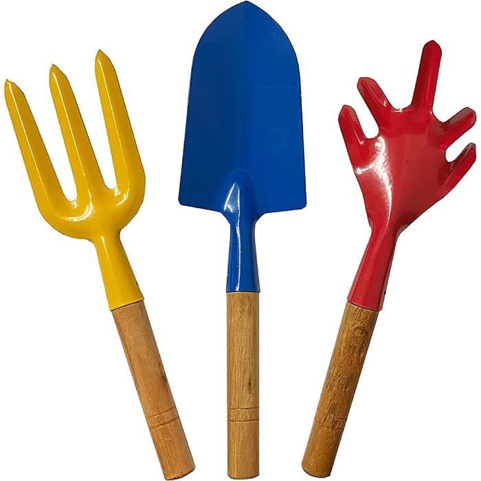 Fourche à 3 Dents WOOTONG - Acier Peint - Pour Jardinage, Foin, Ramilles - Sans Manche