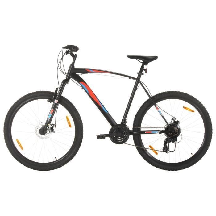 701MONDIAL Velo VTT Velo de montagne Velo a assistance electrique 21 vitesses Roues 29 pouces Cadre 53 cm Noir VENTE FLASH Cdiscount Sport