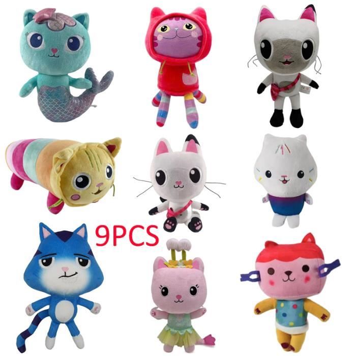 BWJ-1828 Maison de poupée Gabby Mercat jouet en peluche de dessin animé chat  souriant voiture chat câlin poupées pour filles - Cdiscount Jeux - Jouets