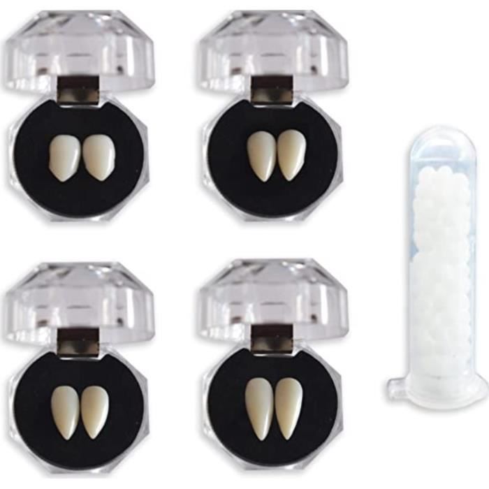 Lot De 10 Dentiers Vampire Humour Halloween - Accessoires Déguisement Effrayants Et Amusants