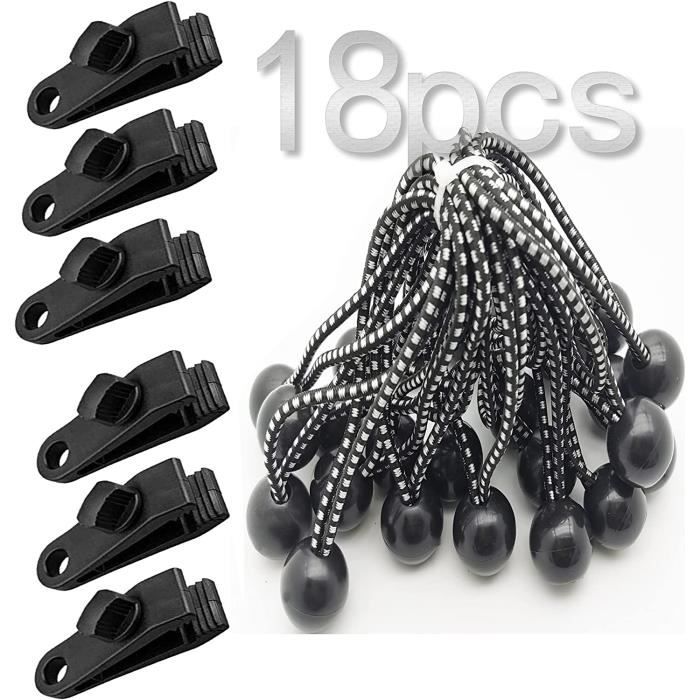 Lot De 8 Pinces à Bâche - Clips Plastique Pour Fixer Toile, Auvent, Tente - Sans Percer