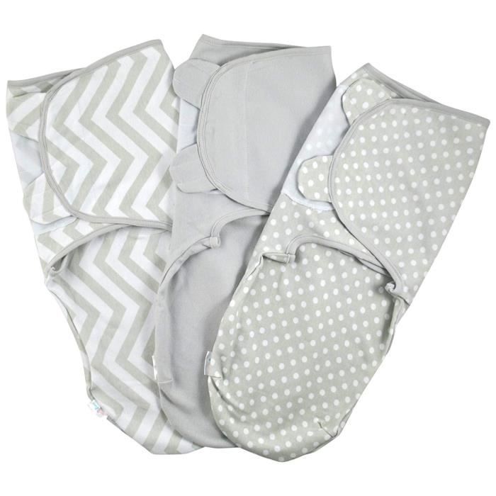 Gigoteuse dEmmaillotage 100% Coton Couverture Emmaillotage Bebe 0-3 Mois RIGHTWELL 2 Pcs Couvertures demmaillotage Bébé Naissance Nourrissons 