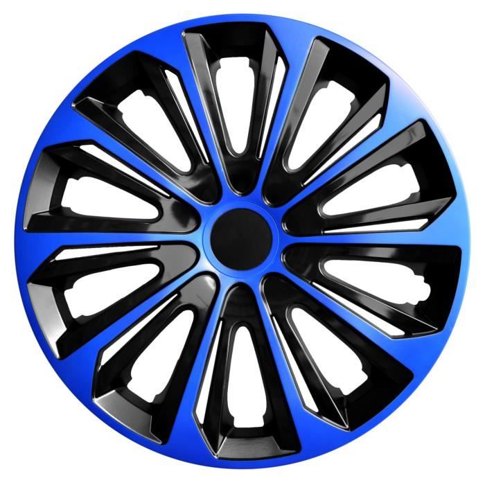 Enjoliveurs universels 14 NRM STRONG DUO bleu-noir 4 pièces