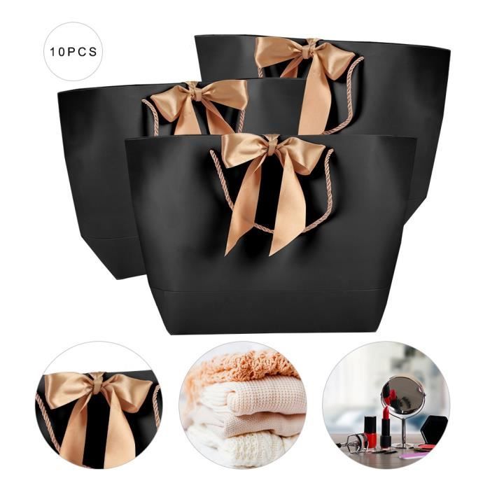 10 pieces sac cadeaux souvenir en papier noir emballage de maquillage avec poignee or qut cdiscount beaux arts et loisirs creatifs coloriage peppa pig pdf