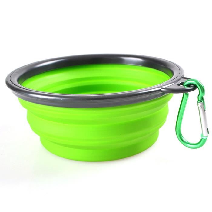 Bol Pliable Pour Chien Et Chat - Voyage, Randonnée - Capacité 250ml - Bleu - 14