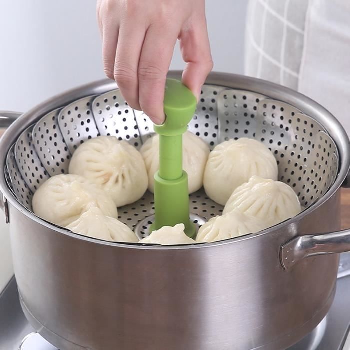 Panier Vapeur Pliable BetterJonny - Inox Extensible De 14 à 24cm Pour Cuisson Vapeur Saine