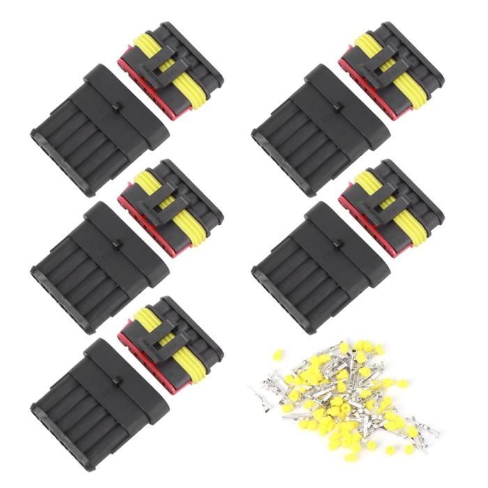 Connecteur De Fil électrique étanche Connecteur électrique étanche 6 Broches - Pour Voiture, Bateau - Kit Complet Connecteurs étanches Connecteur De Fil électrique étanche Connecteur électrique étanche 6 Broches - Pour Voiture, Bateau - Kit Complet Connecteurs étanches