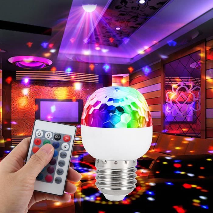 Ampoule LED RGB E27 Intelligente - Télécommande IR - 10W - AC 85-265V - Neuf