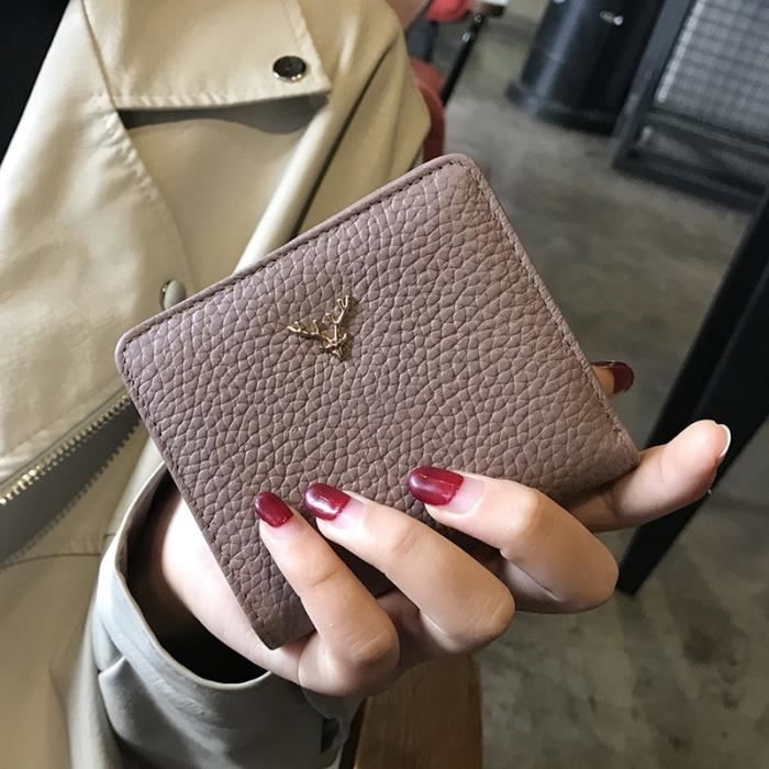Portefeuille - BAGAGERIE - DK Violet - Ultra fin - Cuir véritable ...
