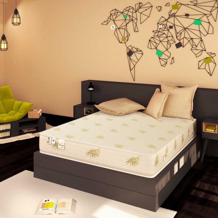 Matelas DUCK 160x190 cm - BALDIFLEX - En mousse à mémoire de forme - Avec rêvetement en tissu Aloe Vera - Epaisseur 25cm Matelas DUCK 160x190 cm - BALDIFLEX - En mousse à mémoire de forme - Avec rêvetement en tissu Aloe Vera - Epaisseur 25cm