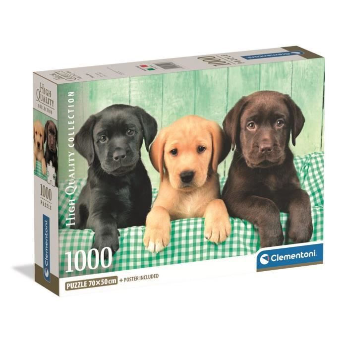Puzzle Compact 1000 pièces : Les Trois Laboratoires Clementoni Puzzles