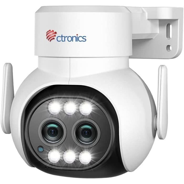 Ctronics PTZ Caméra Surveillance 6x Zoom Hybride WiFi Extérieur