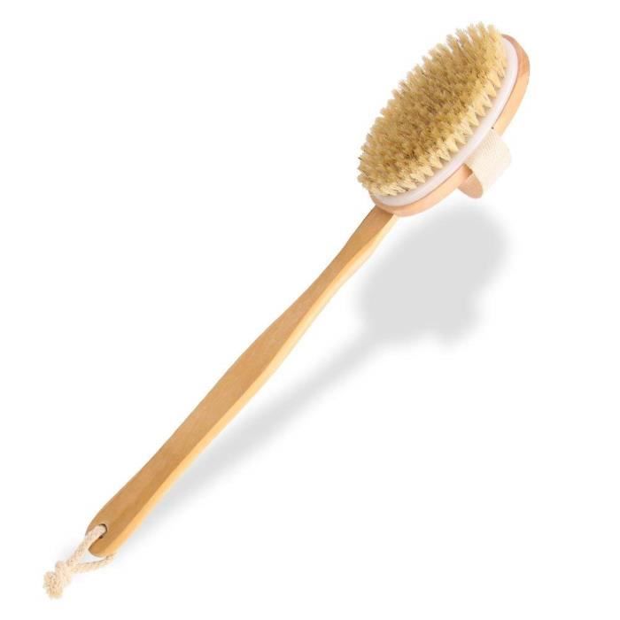 Brosse de Bain Douche Longue en Soies et Bois DELAMAN