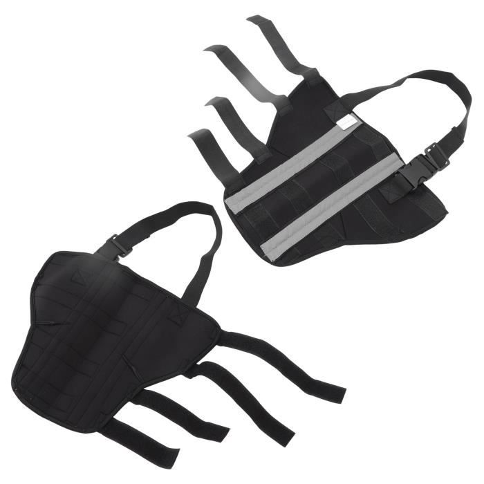 Harnais De Soutien Dorsal Pour Chien - Pour IVDD, Problèmes De Dos, Avec Armatures, Bandes Réfléchissantes, Anneau En D, Tailles S à XL