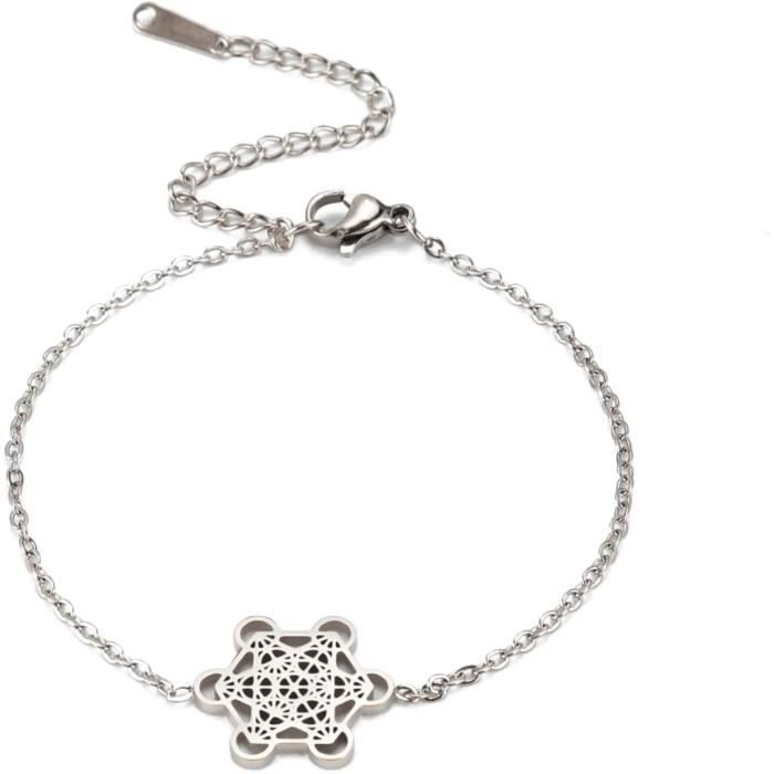 Bracelet Homme LOCCY - Chaîne Franco En Acier Inox - Cadeau Saint-Valentin/Anniversaire - 10mm - Argent/Noir