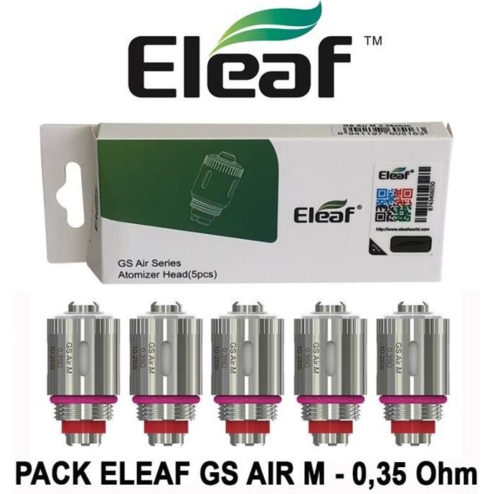 Eleaf  GS Air résistance/coil Head gamme complète