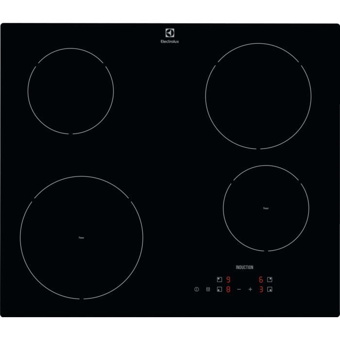 Electrolux EIR60420CK, Noir, Intégré (placement), 59 cm, Plaque avec zone à  induction, Verre, 4 zone(s) - Cdiscount Electroménager