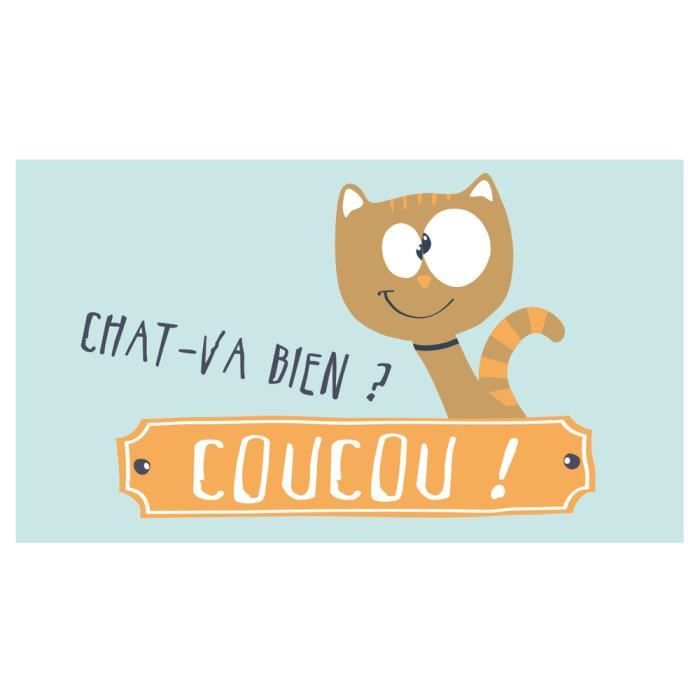 Paillason Coucou Chat Va Bien Cdiscount Maison