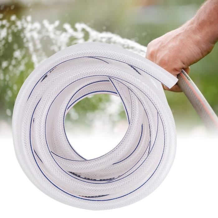 Tuyau En PVC Transparent Tressé - 12.7 Mm Intérieur / 15.9 Mm Extérieur - Longueur 3 M - Pour Eau, Air, Applications Industrielles