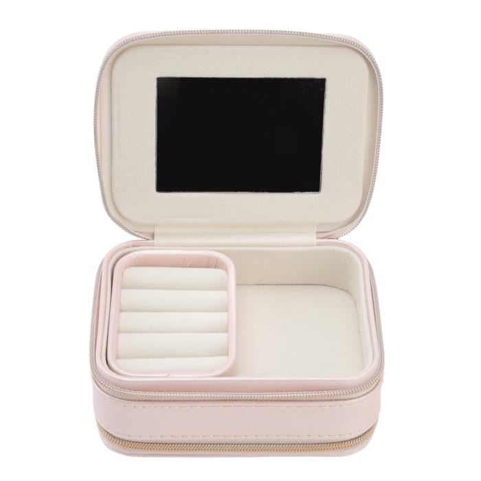 Boîte à Bijoux Vintage - Organiseur à Double Porte Avec Miroir, Boîte