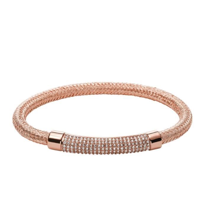 Bracelet FOSSIL rose gold - Achat / Vente bracelet - gourmette Bracelet FOSSIL  Femme Or rose Rose Doré rose - Cd