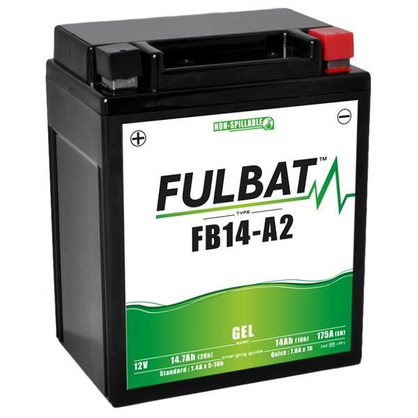 Batterie moto GEL FB14-A2 GEL (12N14-4A) /YB14-A2 FULBAT SLA Etanche 14.7AH 175 AMPS