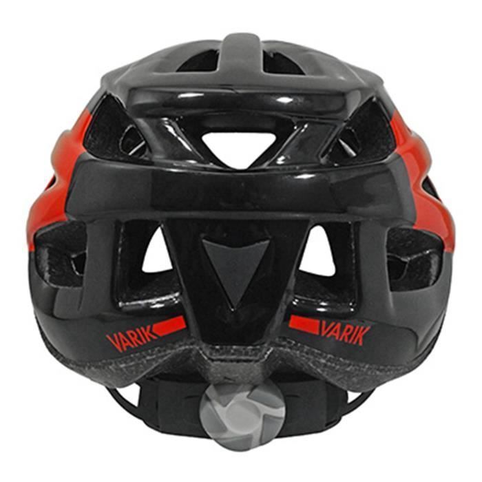 CASQUE VELO ADULTE GES CITY VARIK ROUGE-NOIR TAILLE 58-62 AVEC VISIERE ET SYSTEM FIT LOCK (VENDU EN BOITE)