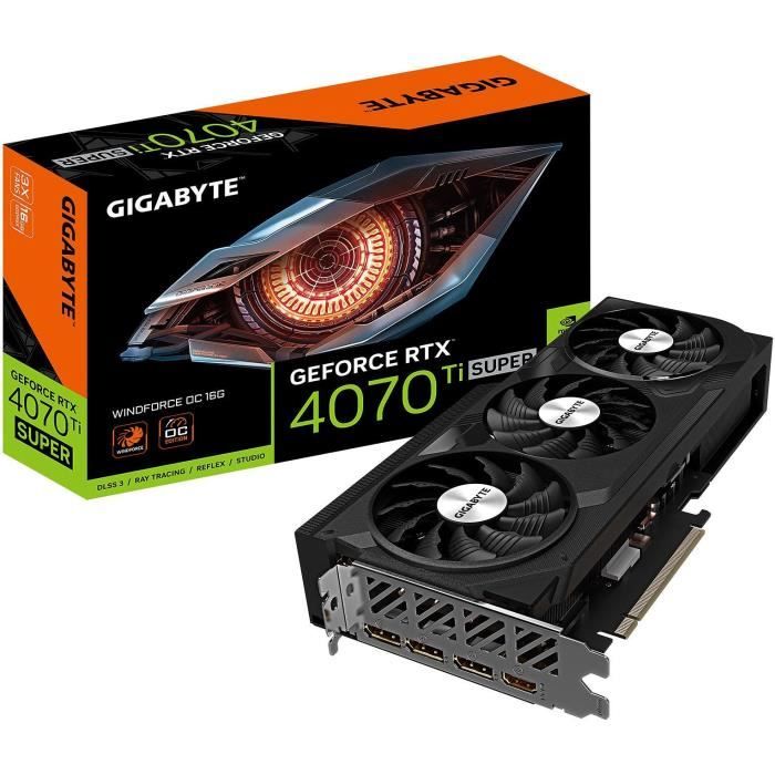 Carte Graphique – GIGABYTE – GeForce RTX 4070 Ti SUPER WINDFORCE OC 16G