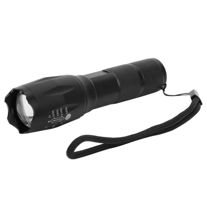 STAHLWERK Lampe de poche LED avec 6 modes, lampe torche télescopique
