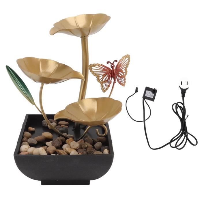 Fontaine De Table Colonne Lotus à 3 Étages Avec Bougeoirs - Mini Cascade Relaxante D'Intérieur