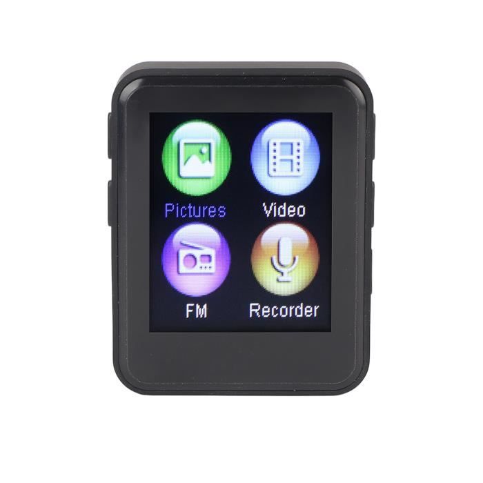 Lecteur MP3 1,77 pouces écran couleur TFT multifonction Bluetooth 5.0 lecteur de musique HiFi Portable pour courir Gym marche